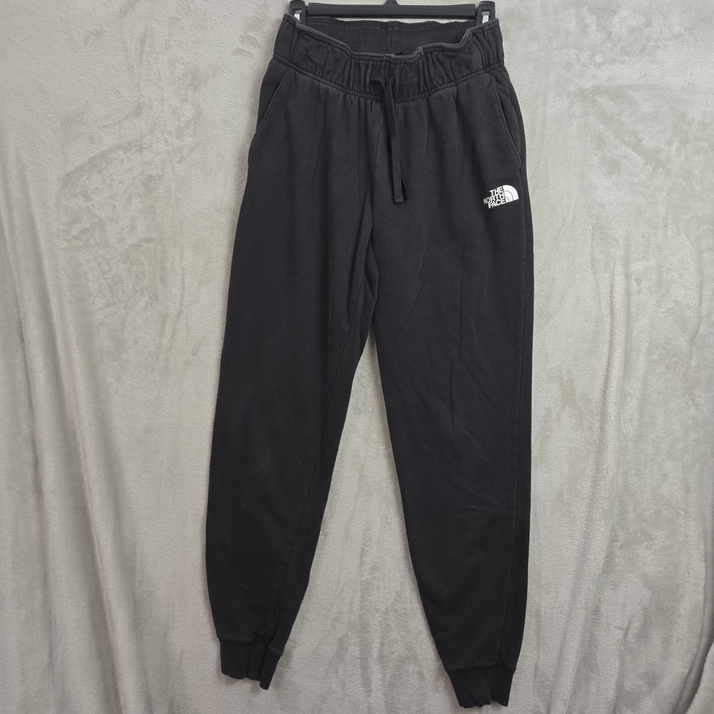 The North Face Sweatpants Womens Medium Black Fleece Jogger Zip Pockets Lounge
